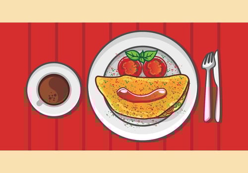 Breakfast Illustration Of Omelet vector