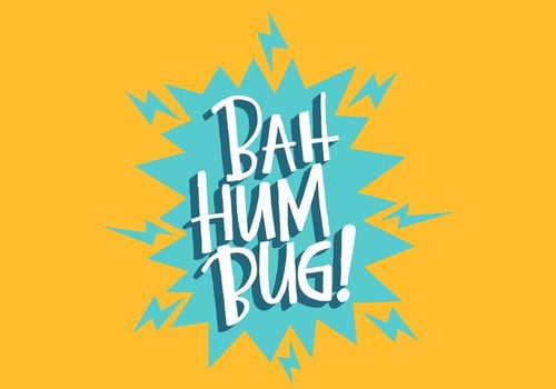 Bah Hum Bug Lettering vector