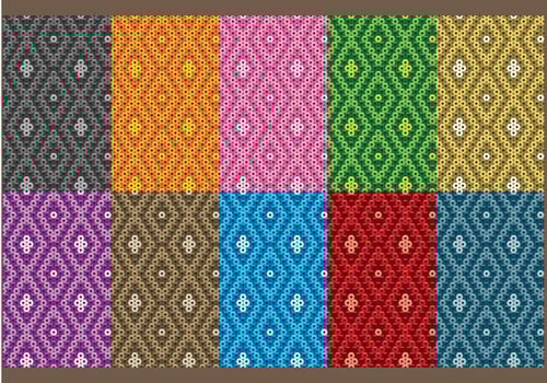 Huichol Small Patterns vector