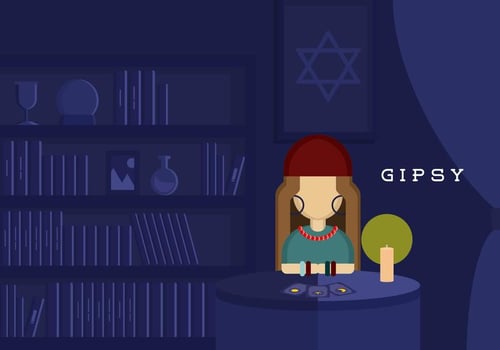 Gipsy Landscape Background vector