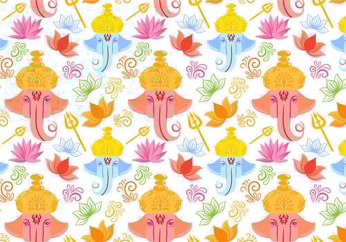 Free Ganpati Pattern Vectors