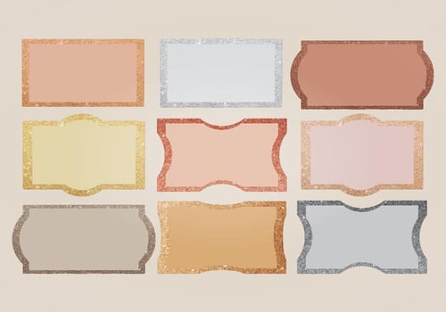 Vector Glitter Edges Labels
