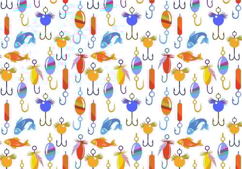 Free Fishing Pattern Vectors