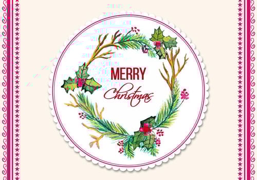 Free Vector Watercolor Christmas Frame