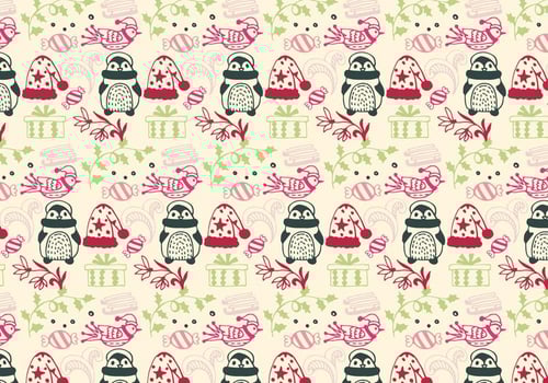Christmas Pattern Free Vector With Christmas Elements