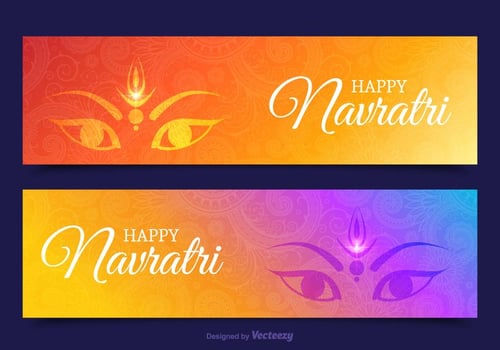 Free Happy Navratri Vector Banners