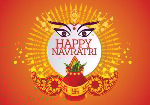 Creative Vector for Shubh Navratri or Durga Puja