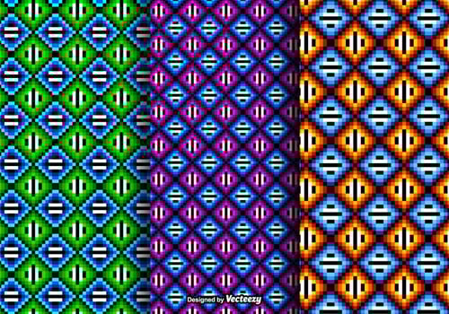 Free Colorful Huichol Vector Patterns