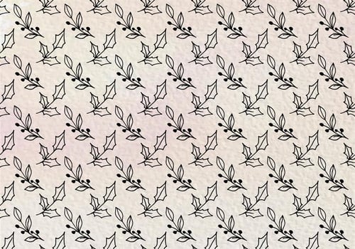 Free Vector Ink Winter Leaves Pattern
