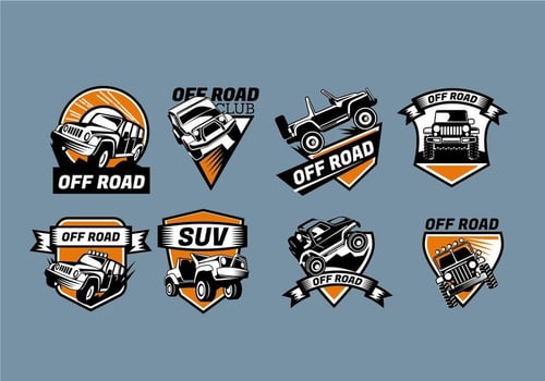 Logo Vector Sign Jeep Badges