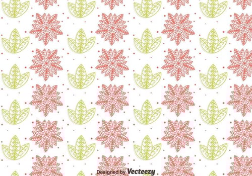 Flower And Leaf Gipsy Style Seamless Pattern vector