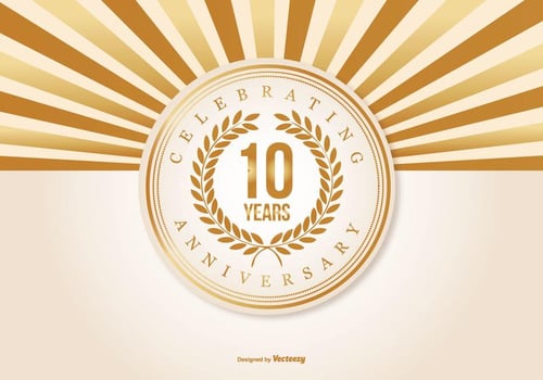 Beautiful 10 Year Anniversary Illustration vector