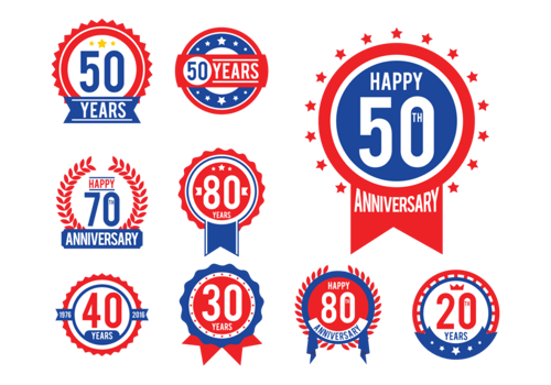 Jubileum Sign Vector