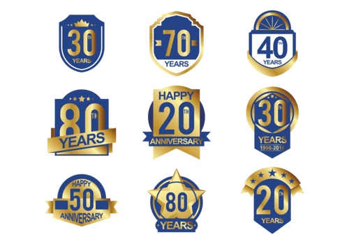 Jubileum Sign Vector