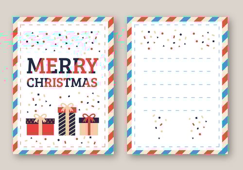 Free Merry Christmas Card Vector