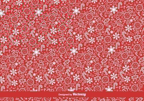 Red Christmas Vector Pattern