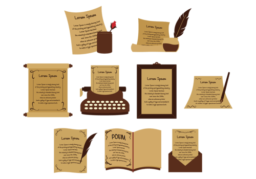 Poem Vector Icons