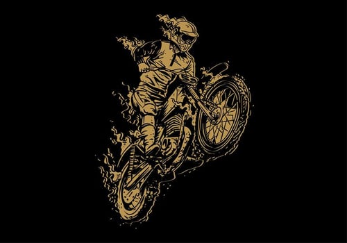 Dirt Bike Vintage Vector
