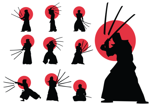 Kendo Silhouette Vector