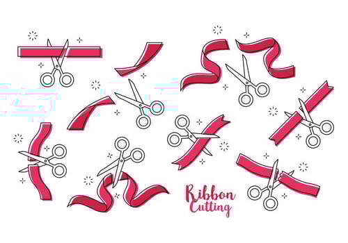 Free Ribbon Cutting Vector