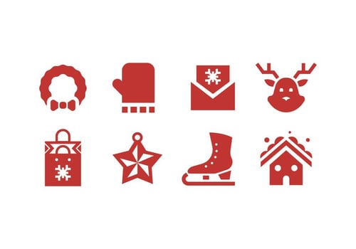 Christmas icons vector