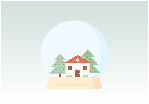 Winter Globe Illustration vector