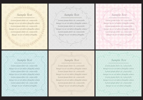 Poem Text Frames vector