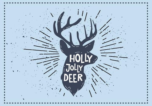 Free Christmas Deer Vector