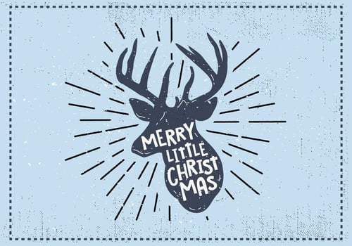 Free Christmas Deer Vector
