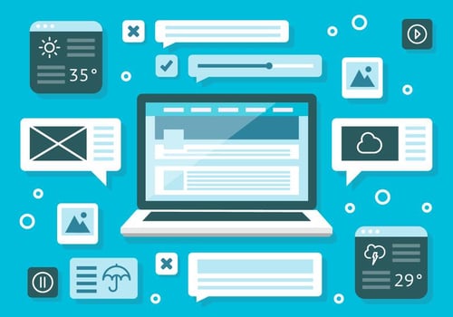 Free Flat Digital Marketing Vector Illustration