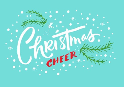 Christmas Cheer Lettering vector