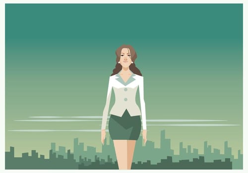 Beautiful Business Woman Vector