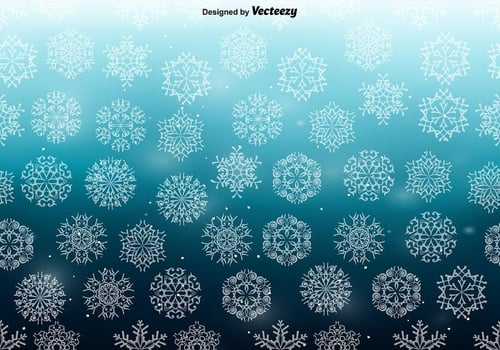 White Snowflakes SEAMLESS Pattern vector