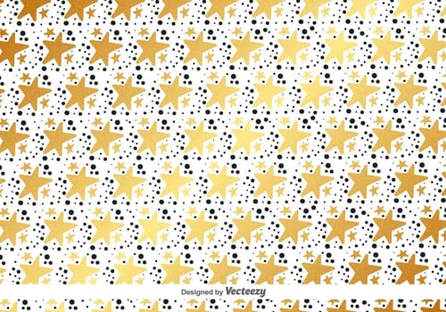 Golden Hand Drawn Christmas Vector Background