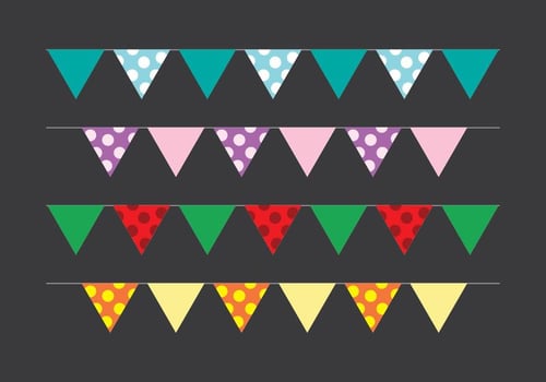 Bunting Party Flag vector