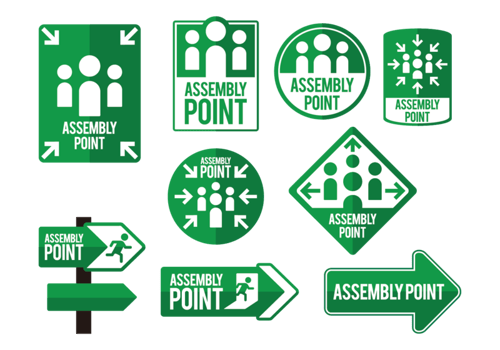 Meeting Point Icons Vector