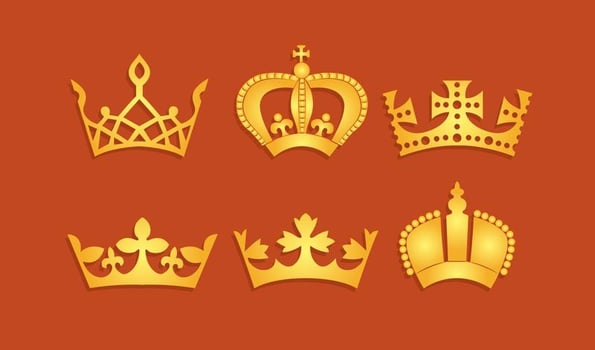 Gold British Crown Vector