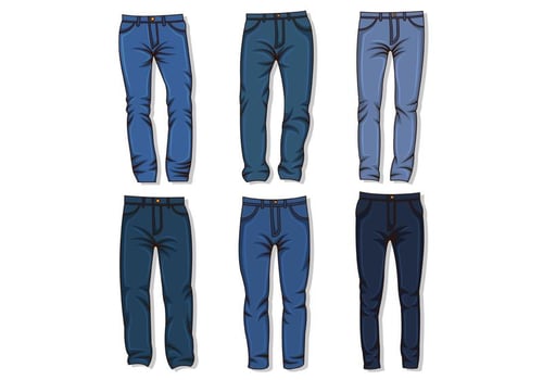 Vector Of Blue Jean