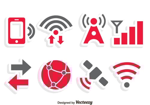 Internet Communication Icons Vector
