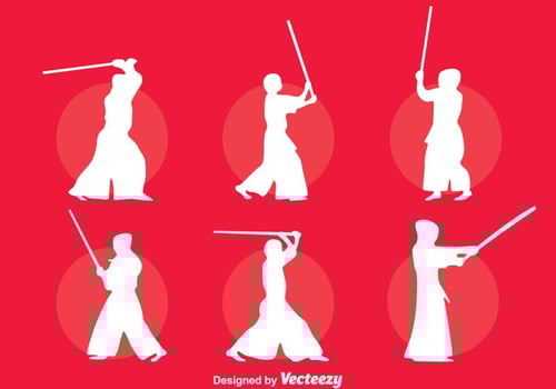 Kendo Silhouette Vector