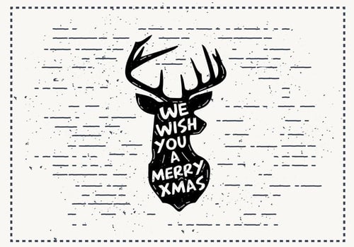 Free Christmas Deer Vector