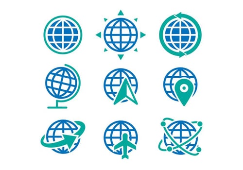 Globe Icons Vector