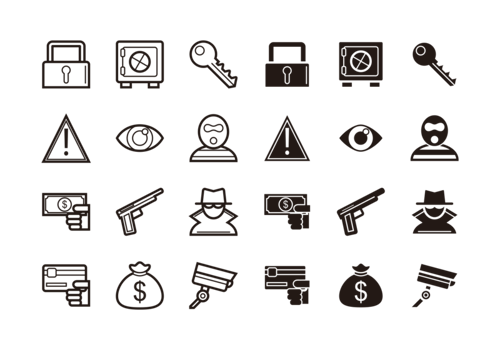 Theft Icons Vector