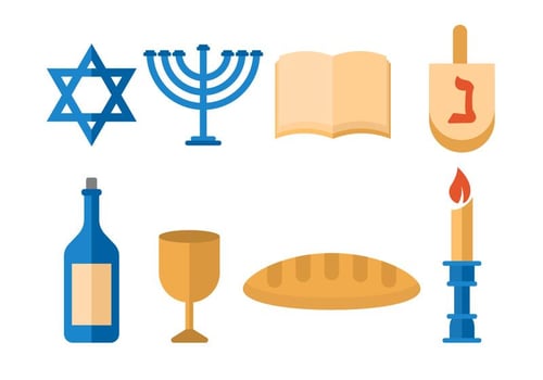 Free Shabbat Jewish Vector