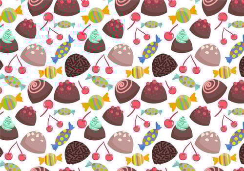 Free Sweets Pattern 2 Vectors