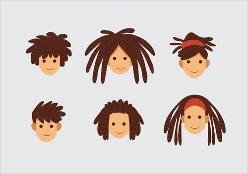 Dreads Hair Style vector