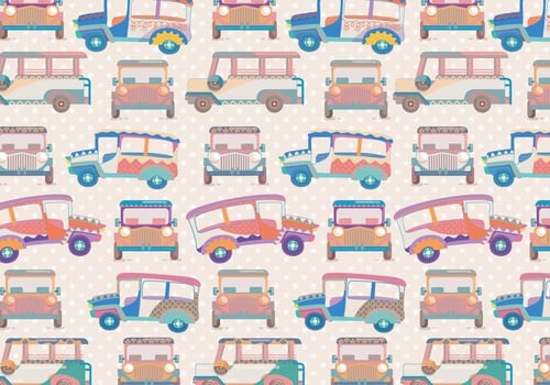 Jeepney Pattern Vector