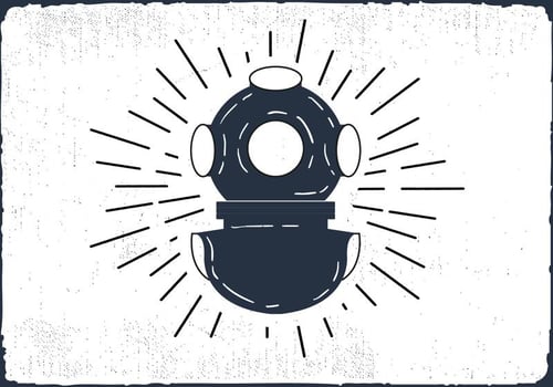 Free Hand Drawn Scuba Background vector