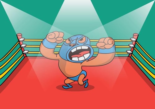 Wrestling Champion Illustration vector