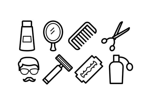 Free Barber Icons vector